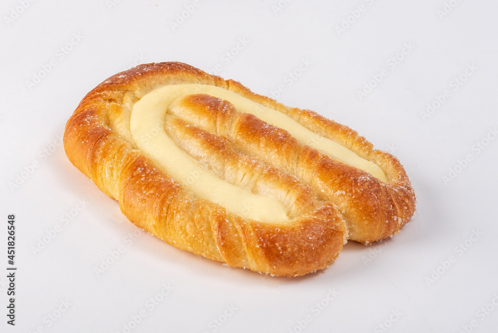 Bow-shaped pastry or eight of cream Bow-shaped pastry or eight of cream