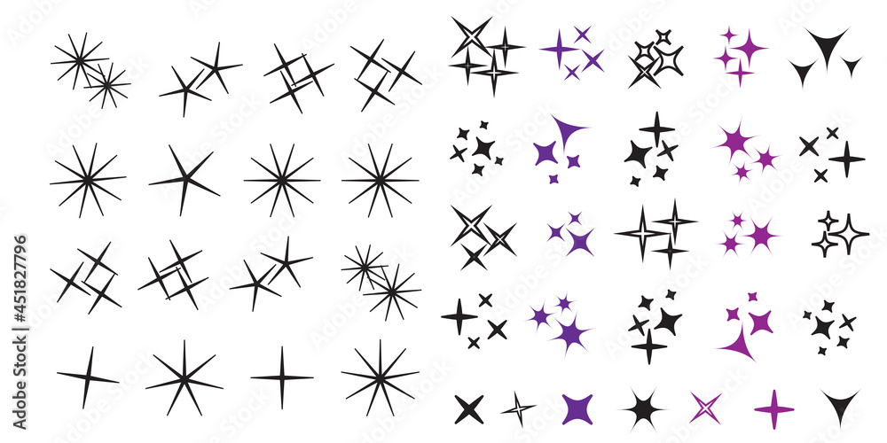Sparkle vector icon. Sparkle vector flat illustration. Flash and Sparkle vector collection Sparkle vector icon. Sparkle vector flat illustration. Flash and Sparkle vector collection
