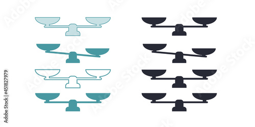 Scale icon vector. Scale vector sign isolated