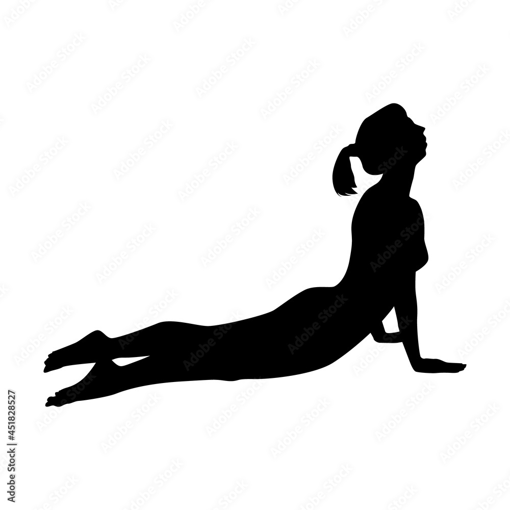 Yoga silhouette vector illustration black and white Yoga silhouette vector illustration black and white