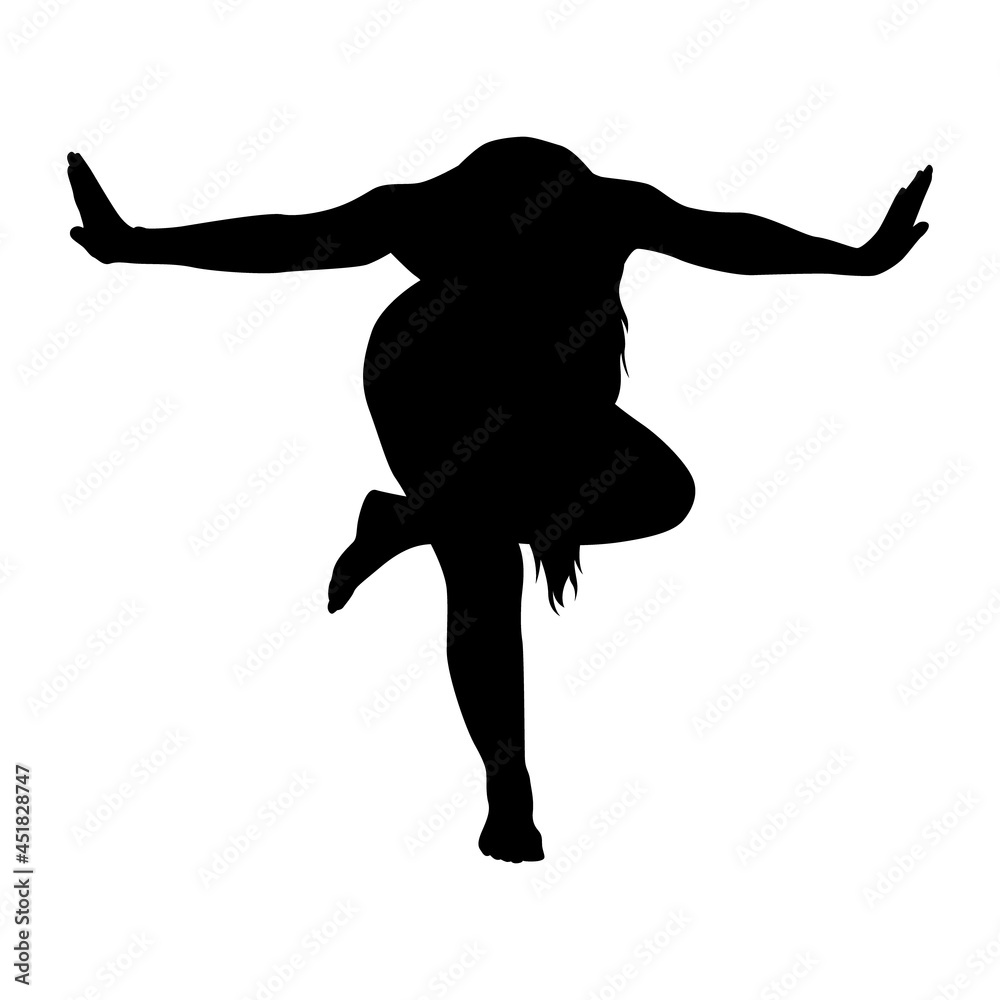 Yoga silhouette vector illustration black and white Yoga silhouette vector illustration black and white