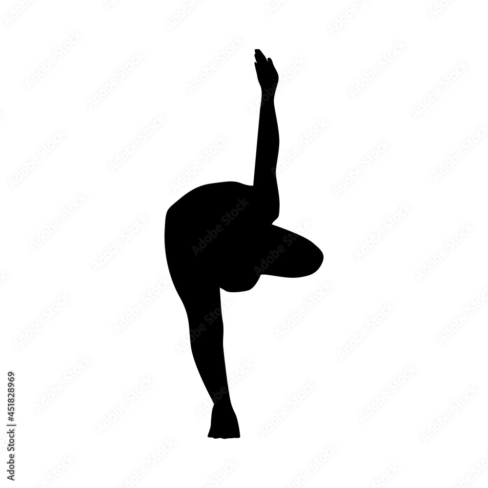 Yoga silhouette vector illustration black and white Yoga silhouette vector illustration black and white