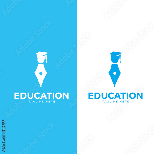 education logo icon design. suitable for company logo, print, digital, icon, apps, and other marketing material purpose. education logo set.