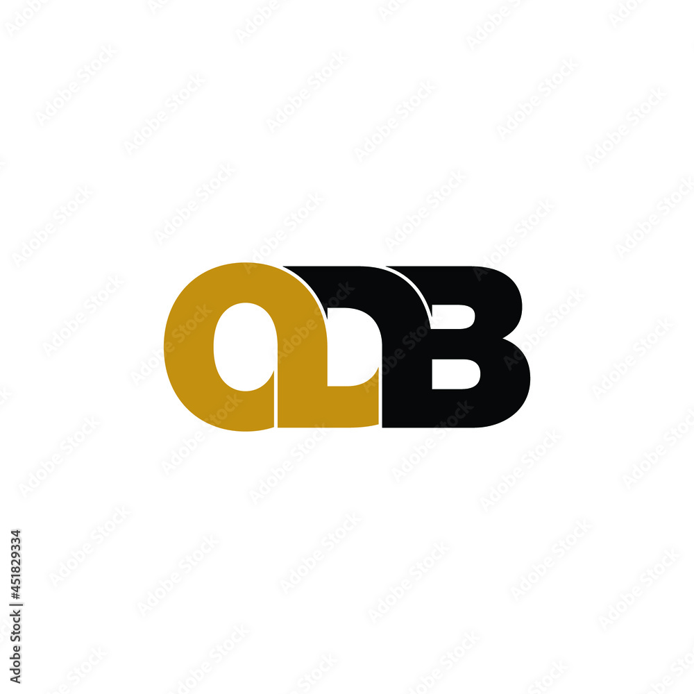 ODB letter monogram logo design vector ODB letter monogram logo design vector
