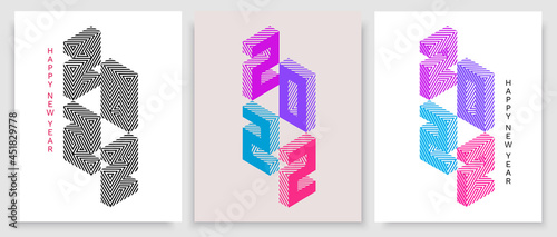 Set of 2022 Happy New Year