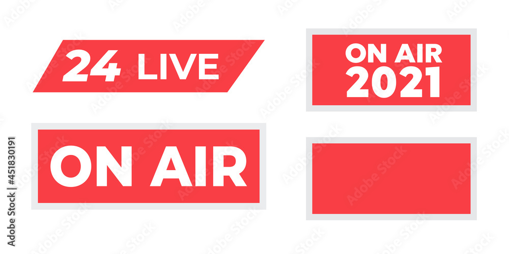 Broadcast studio on air light. On-air sign radio and television Broadcast studio on air light. On-air sign radio and television