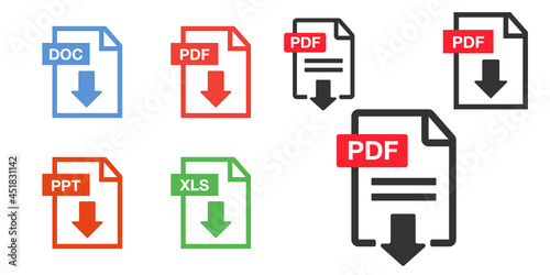File Icons. Document vector icon. PDF icons