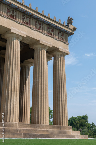 Nashville, Tennessee  USA 07-30-2021 The Parthenon in Nashville Tennessee on a sunny day. 