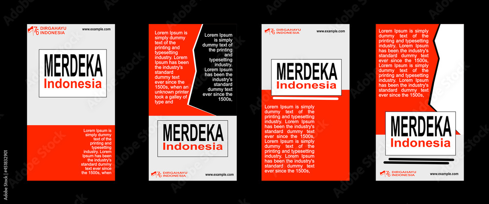 17 agustus is mean Indonesia Independence day, banner social media template vector with red and white color illustration