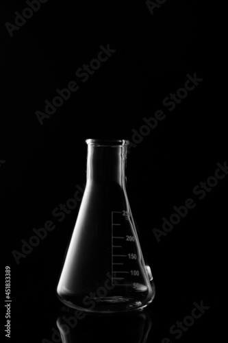 Glass flasks. Chemical flask. Chemical vessels. Glassware.