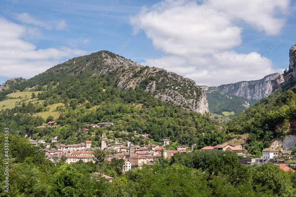 village of Pont en romans seen from above