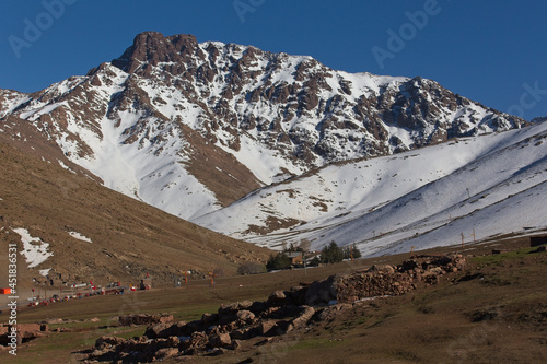 The High Atlas mountains near Oukaimeden, Morocco. photo