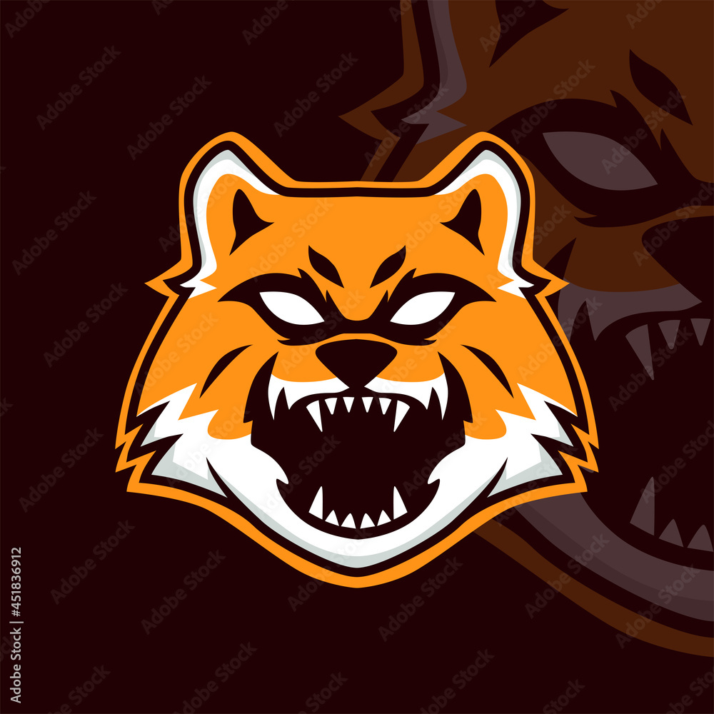 fox mascot, logo epsort beast