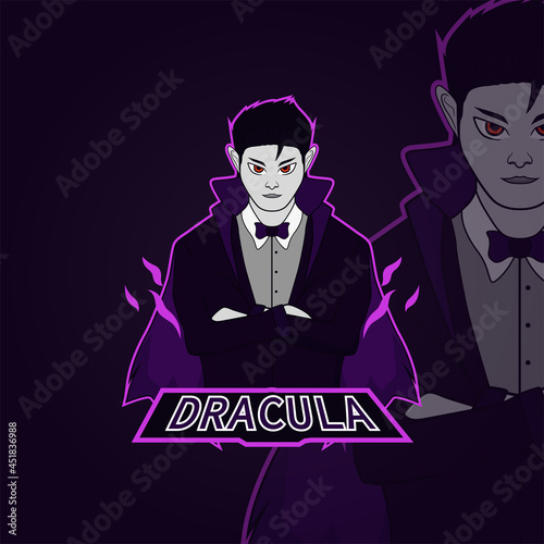 dracula mascot, logo epsort photo