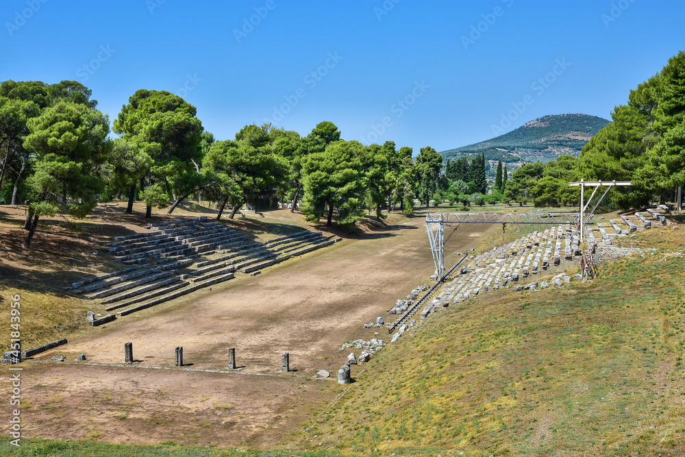  ruins of the ancient city of Corinth in Greece