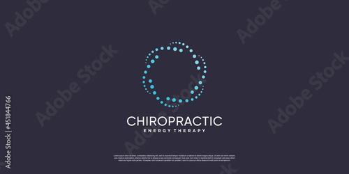 Chiropractic logo with creative element concept Premium Vector part 1