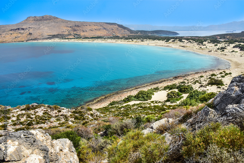 beautiful island of Elafonisos in Greece, sea and beach 
