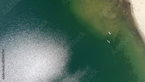 Mammoth Lakes Aerial Shot Horseshoe Lake Bird's Eye View Sierra Nevada Descend