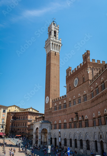 A photo of Palazzo Pubblico and Torre del Mangia in Siena
