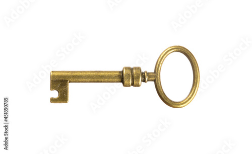 isolated vintage old golden and bronze key, successful concept © Warakorn