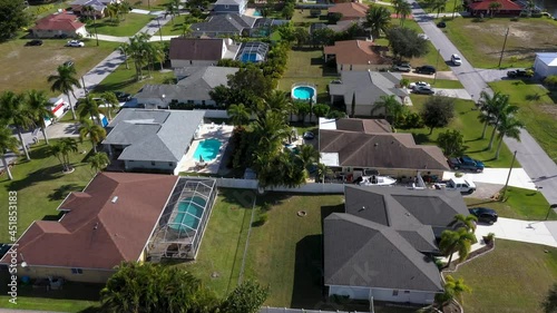 aerial view of docks 