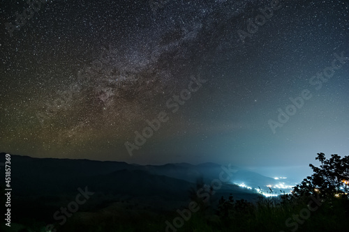 Milky Way, night sky Mon Muen Mak, Chiang Mai, Thailand
