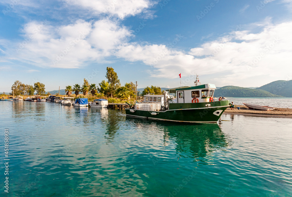 Azmak Stream in Akyaka Village. Akyaka is popular tourist destination in Turkey. Azmak Stream in Akyaka Village. Akyaka is popular tourist destination in Turkey.
