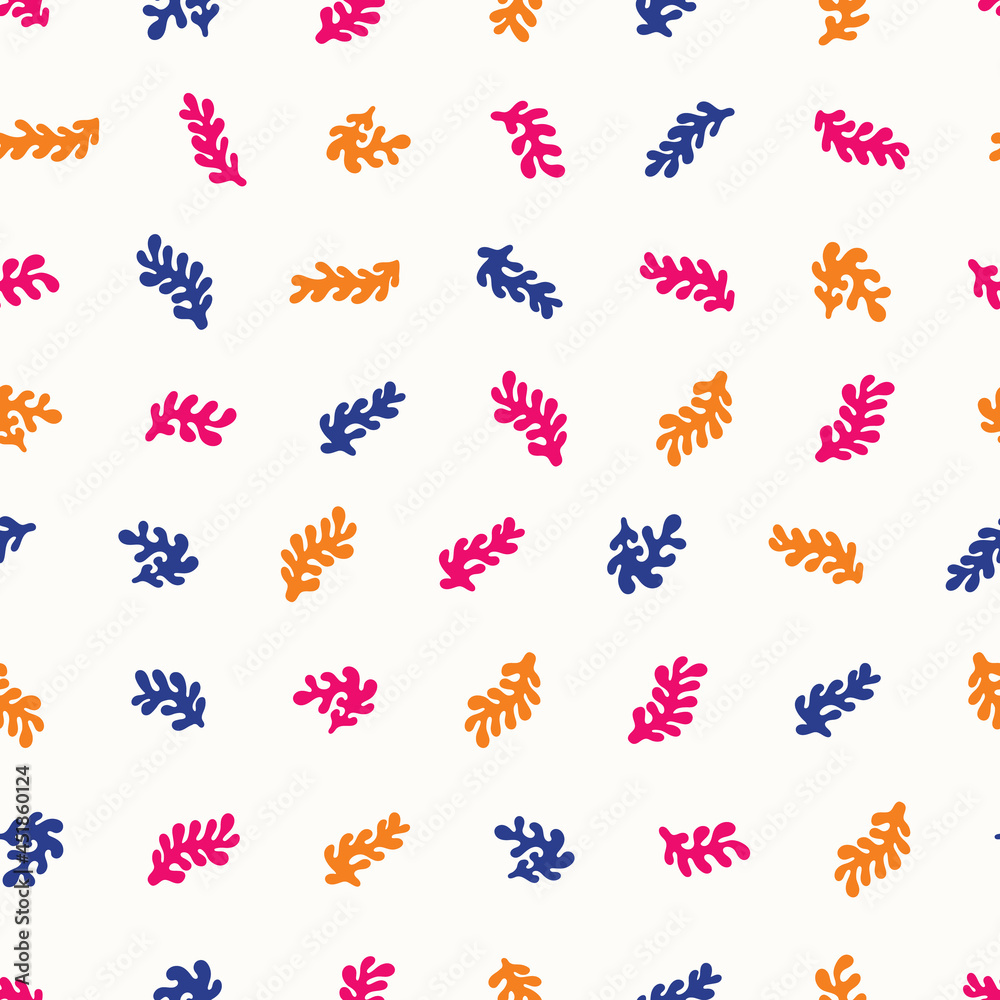 Cute pink starfish seamless pattern design. 