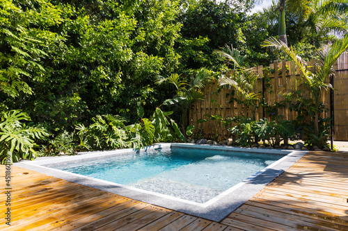 swimming pool in the garden