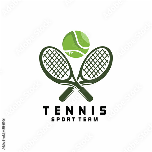 Tennis Logo Template Vector, Active sport and tennis tournament, championship, vector design and illustration