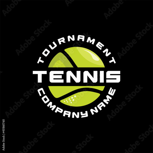 Modern vector tennis ball tournament logo, Tennis logo design vector for your team or tournament.
