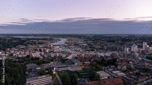 An aerial photo of in Ipswich, Suffolk, UK  photo