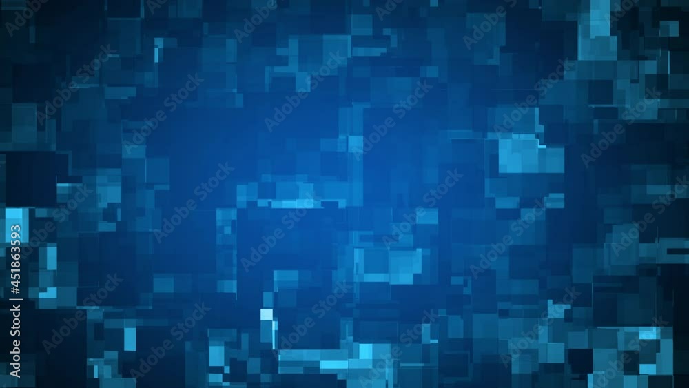 Moving Square Animation Loop Blue Background