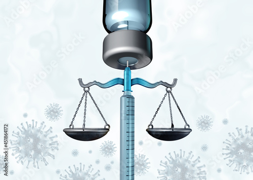 Bilde på lerret Vaccination mandate policy and Vaccine mandates law and regulations concept as a