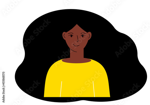 Illustration of a beautiful woman with lush hair