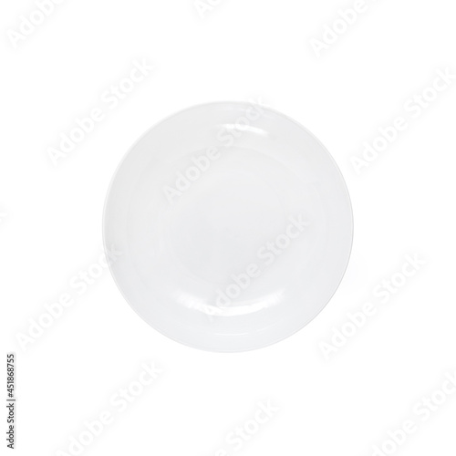 Ceramic plate isolated on white background