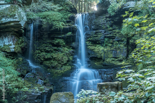 Buck falls romantic waterfall near Starrucca Pennsylvania in Wayne Country USA