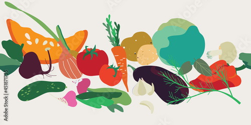 Fotografie pattern with vegetables