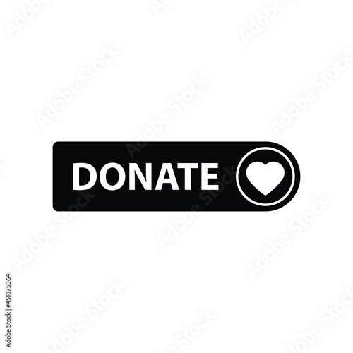 donate icon button vector. help, aid sign