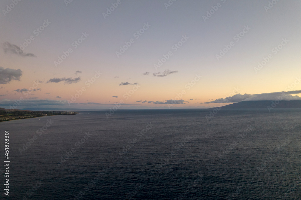 Sunrise over Pacific Ocean Drone