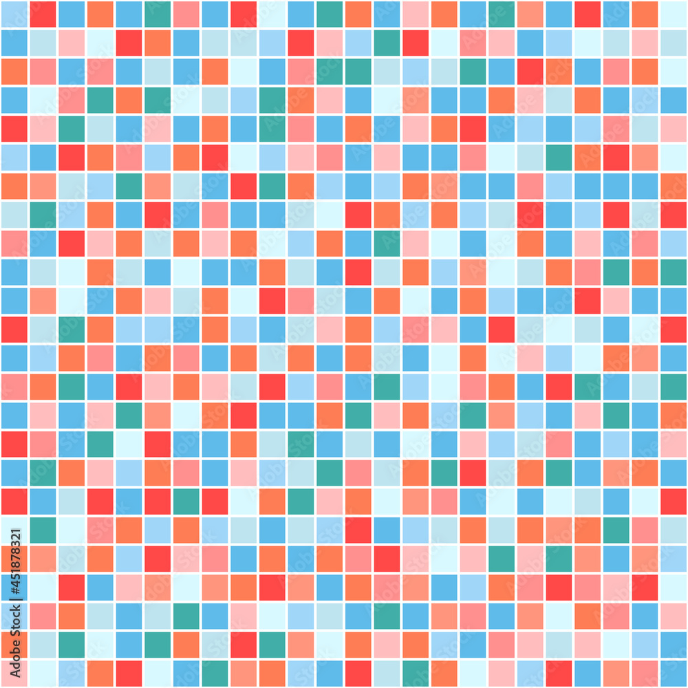 Tile texture. Seamless pattern. Checkered background. Abstract geometric wallpaper. Pretty colors. Print for polygraphy, posters, t-shirts and textiles. Doodle for design Tile texture. Seamless pattern. Checkered background. Abstract geometric wallpaper. Pretty colors. Print for polygraphy, posters, t-shirts and textiles. Doodle for design