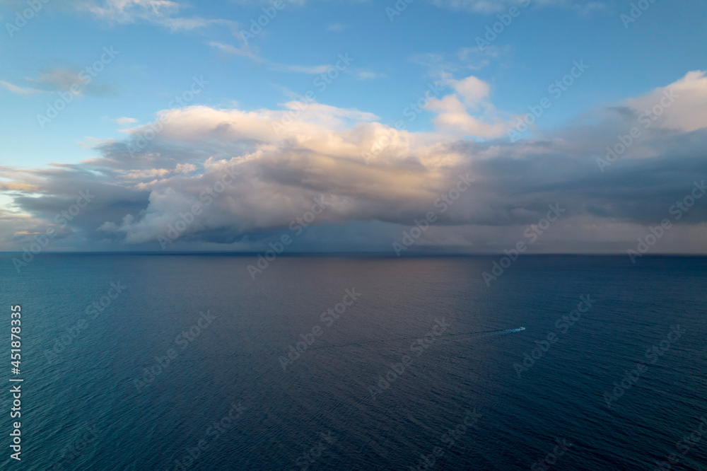 Clouds over the Pacific Ocean