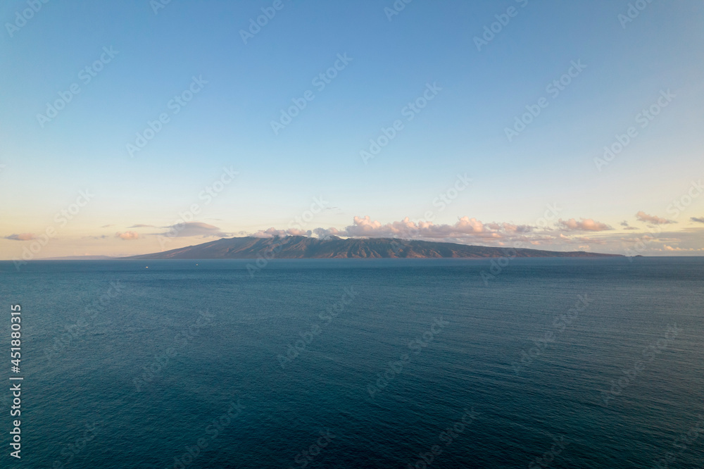 Moloka'i From Maui Hawaii Drone Photo