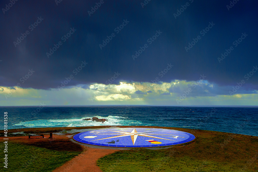  Maritime storm in Galicia, Spain background. High quality photo