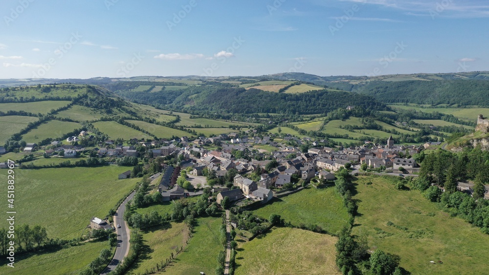 Survol de l'Aveyron à Séverac d'Aveyron