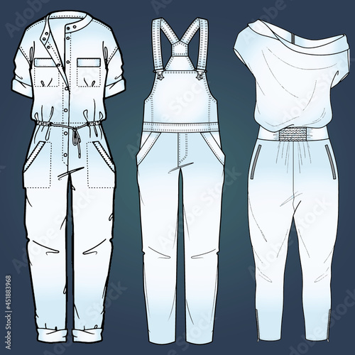 clothing fabric isolated template illustration.
