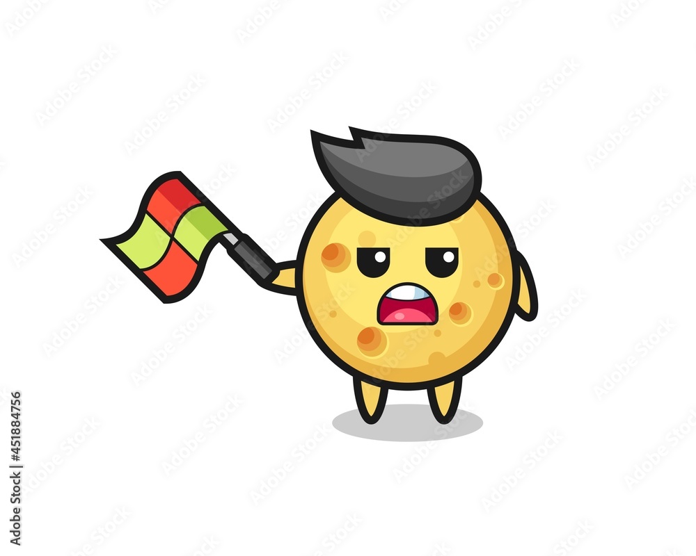 round cheese cartoon as the line judge hold the flag up at a 45 degree angle round cheese cartoon as the line judge hold the flag up at a 45 degree angle