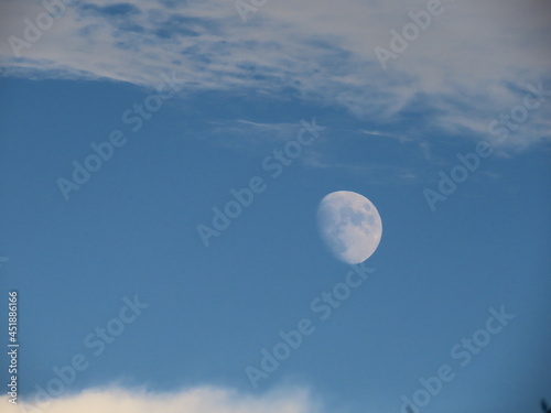 High-resolution photos of the moon photos during daylight.