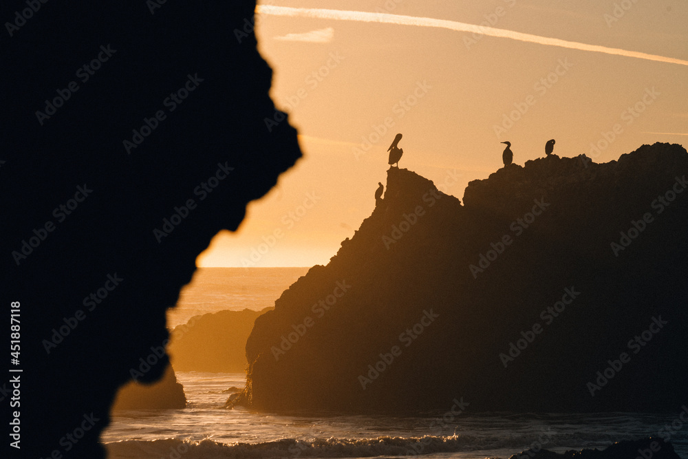 sunset on the beach