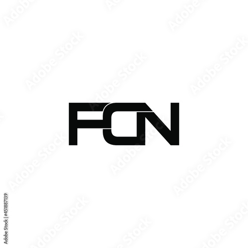 fcn initial letter monogram logo design